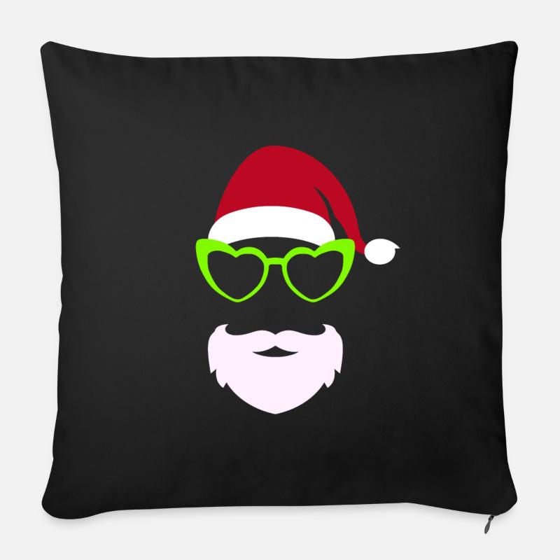 Cooler Weihnachtsmann ugly Christmas - Sofakissenbezug 45 x 45 cm - Schwarz