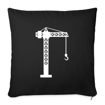 Kran Baustelle - Sofakissenbezug 45 x 45 cm - Schwarz - Vorne