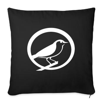 Vogel - Sofakissenbezug 45 x 45 cm - Schwarz - Vorne