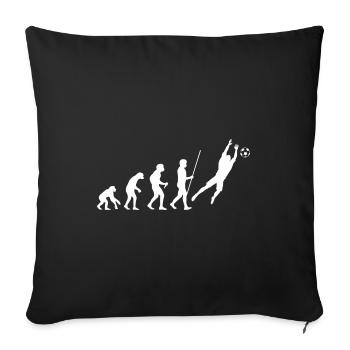 Torhüter Evolution Torwart Tormann Geschenk - Sofakissenbezug 45 x 45 cm - Schwarz - Vorne