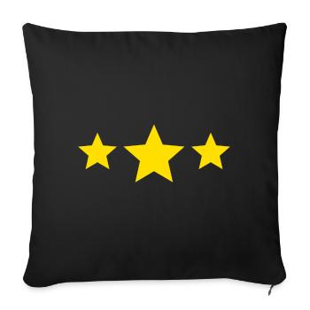 Étoiles étoiles t-shirt design cadeau idée cadeau - Housse de coussin décorative 45 x 45 cm - noir - Devant