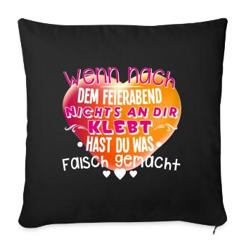 Erzieherin - Sofakissenbezug 45 x 45 cm - Schwarz - Vorne