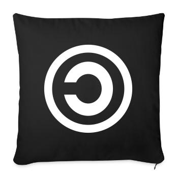 Copyleft - Sofa pillowcase 17,3'' x 17,3'' (45 x 45 cm) - black - Front