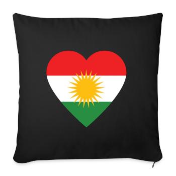 Kurdistan - Sofa pillowcase 17,3'' x 17,3'' (45 x 45 cm) - black - Front