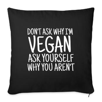 VEGAN VEGANER - Housse de coussin décorative 45 x 45 cm - noir - Devant