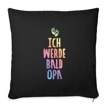 Ich werde bald Opa Baby - Sofakissenbezug 45 x 45 cm - Schwarz - Vorne