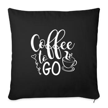 COFFEE TO GO Idée cadeau - Housse de coussin décorative 45 x 45 cm - noir - Devant