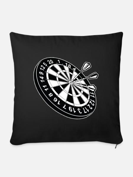 Dartscheibe Dart - Sofakissenbezug 45 x 45 cm - Schwarz