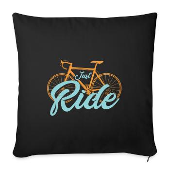 cycliste - Housse de coussin décorative 45 x 45 cm - noir - Devant