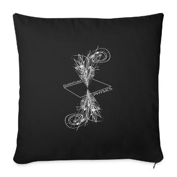 quantum physics - Sofa pillowcase 17,3'' x 17,3'' (45 x 45 cm) - black - Front