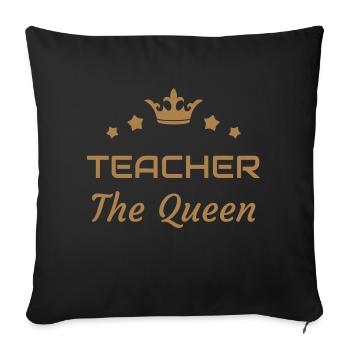 Lehrer / Professor / Schule / Lehrerin / Kind - Sofakissenbezug 45 x 45 cm - Schwarz - Vorne