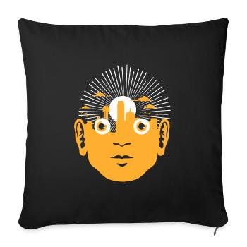 City Face - Sofa pillowcase 17,3'' x 17,3'' (45 x 45 cm) - black - Front