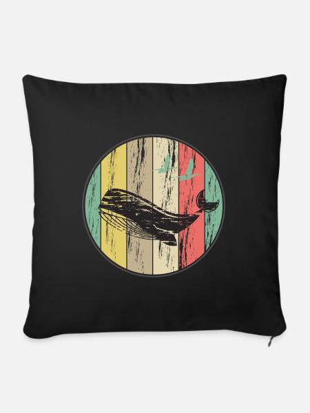 Wal - Sofakissenbezug 45 x 45 cm - Schwarz