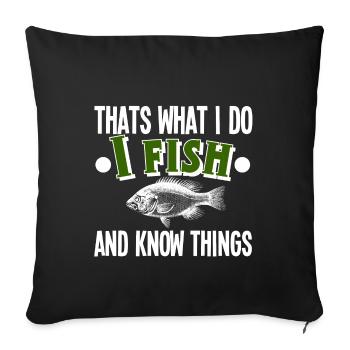 Pêcheurs - Housse de coussin décorative 45 x 45 cm - noir - Devant