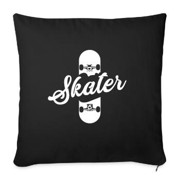 Skater - Skate - Skateboard - Sofakissenbezug 45 x 45 cm - Schwarz - Vorne