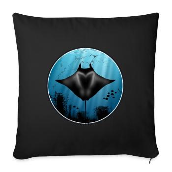 Mantara - Housse de coussin décorative 45 x 45 cm - noir - Devant