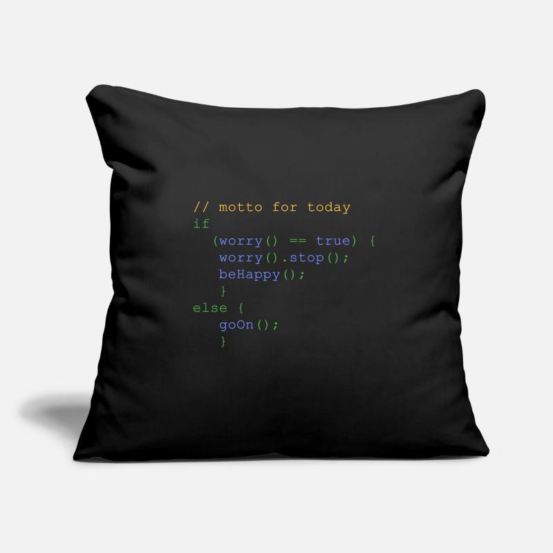 php code don' t worry be happy nerdshirt Sofakissenbezug 45 x 45 cm