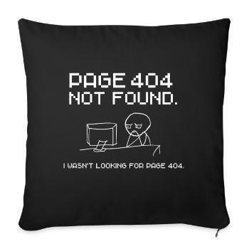 Erreur 404 - Page non trouvée. IT fun - Housse de coussin décorative 45 x 45 cm - noir - Devant