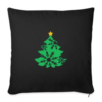 Sapin de Noël - Sapin de Noël - Housse de coussin décorative 45 x 45 cm - noir - Devant