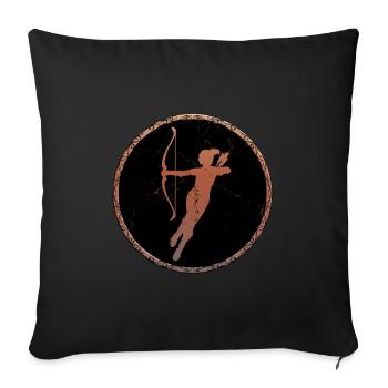 Keltischer Bogenschütze - Sofakissenbezug 45 x 45 cm - Schwarz - Vorne