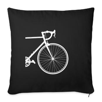 Road bike in a different way - Sofa pillowcase 17,3'' x 17,3'' (45 x 45 cm) - black - Front