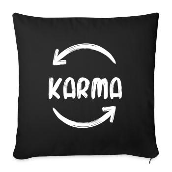 Karma Buddhism Hinduism Namaste Funny saying - Sofa pillowcase 17,3'' x 17,3'' (45 x 45 cm) - black - Front