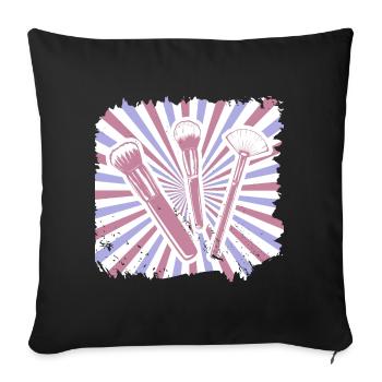 Makeup Cosmetic Makeup Lipstick Beautician - Sofa pillowcase 17,3'' x 17,3'' (45 x 45 cm) - black - Front