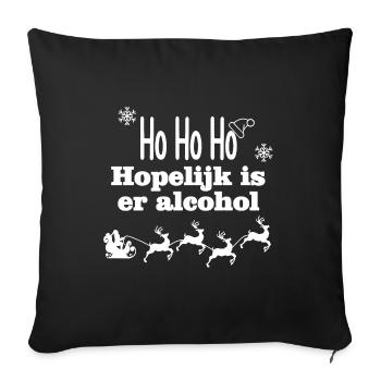 Joyeux Noël avec de l’alcool - Housse de coussin décorative 45 x 45 cm - noir - Devant
