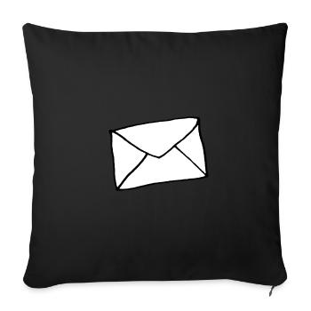 Brief-Umschlag - Sofakissenbezug 45 x 45 cm - Schwarz - Vorne
