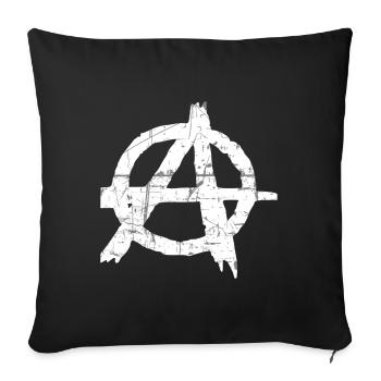 anarchie - Housse de coussin décorative 45 x 45 cm - noir - Devant