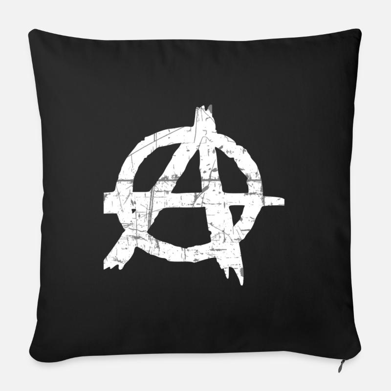 Anarchie - Sofakissenbezug 45 x 45 cm - Schwarz