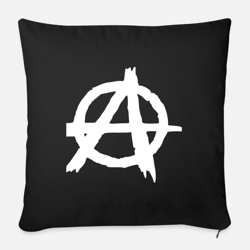 Anarchie - Sofakissenbezug 45 x 45 cm - Schwarz