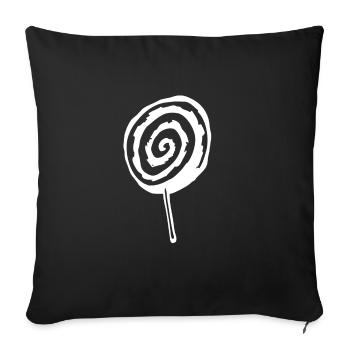 Lolli Lollipop - Sofa pillowcase 17,3'' x 17,3'' (45 x 45 cm) - black - Front