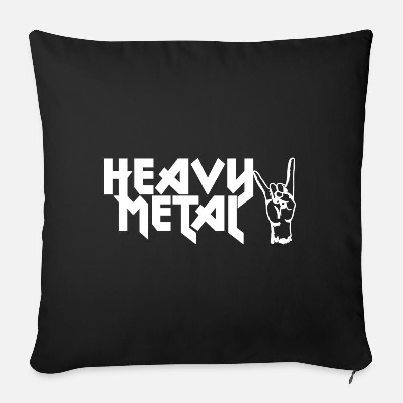 Heavy Metal - Sofakissenbezug 45 x 45 cm - Schwarz