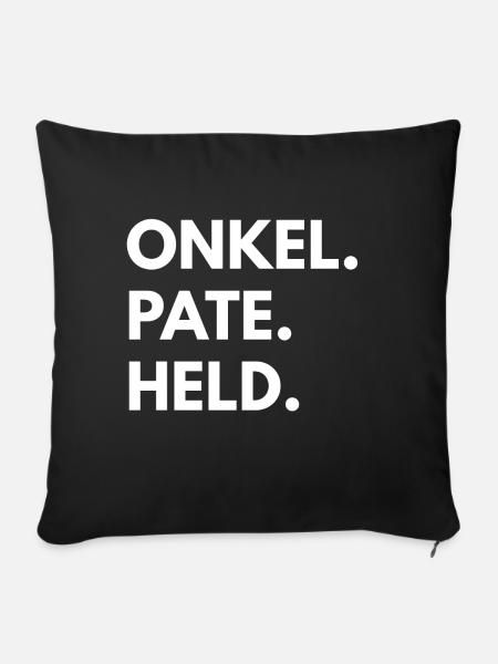 ONKEL PATE HELD - Sofakissenbezug 45 x 45 cm - Schwarz