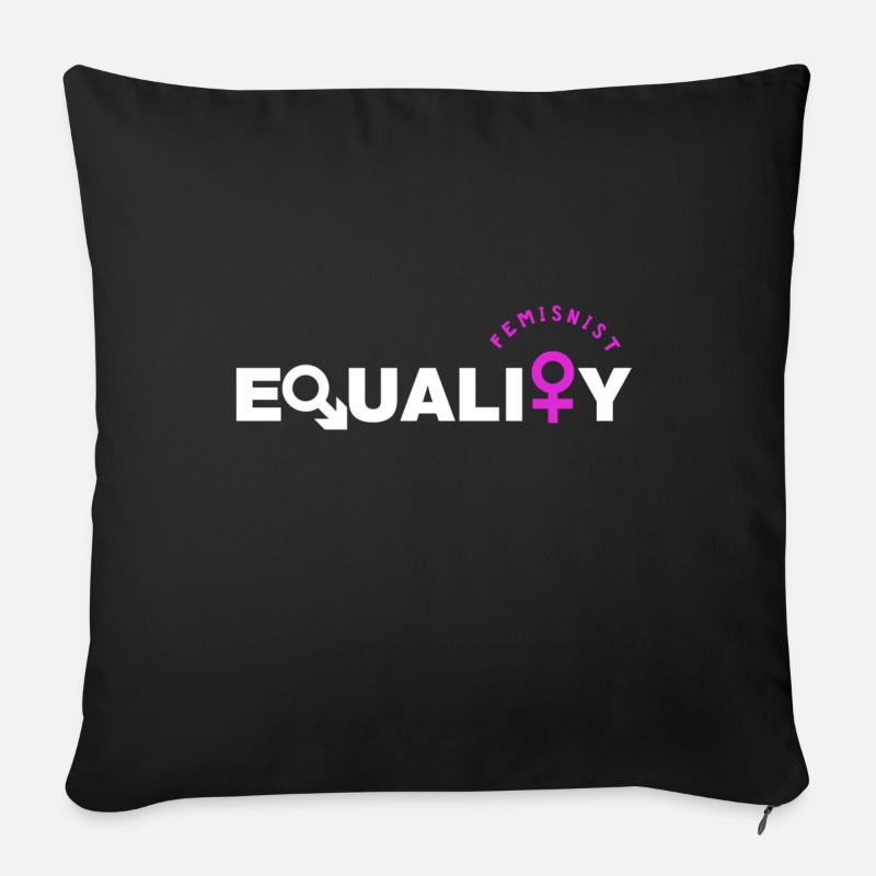 Feminist - Feminismus - Equality - Sofakissenbezug 45 x 45 cm - Schwarz
