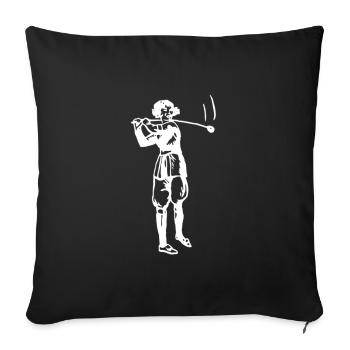 Golf - Golfing - Golfers - Sofa pillowcase 17,3'' x 17,3'' (45 x 45 cm) - black - Front