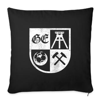 Gelsenkirchen coat of arms - Sofa pillowcase 17,3'' x 17,3'' (45 x 45 cm) - black - Front