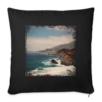 West Coast - Sofakissenbezug 45 x 45 cm - Schwarz - Vorne