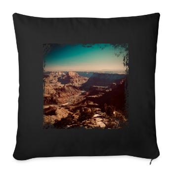 Grand Canyon - Housse de coussin décorative 45 x 45 cm - noir - Devant