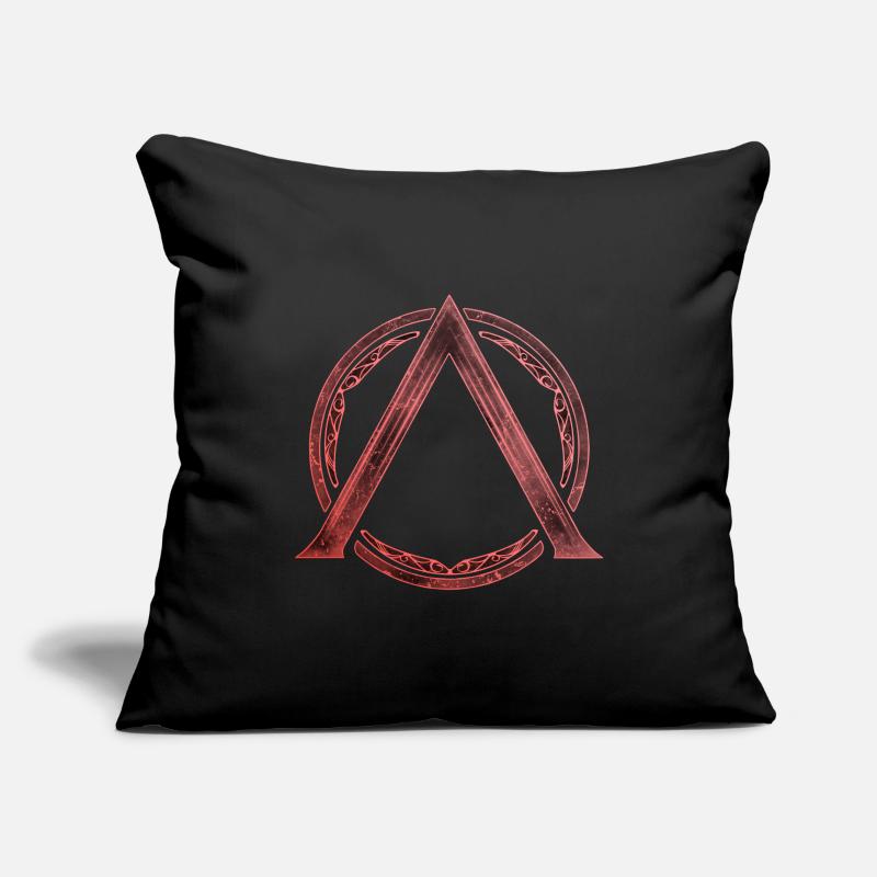 Sparta Lambda symbol fire red Sofa pillowcase 17,3'' x 17,3'' (45 x 45 cm)
