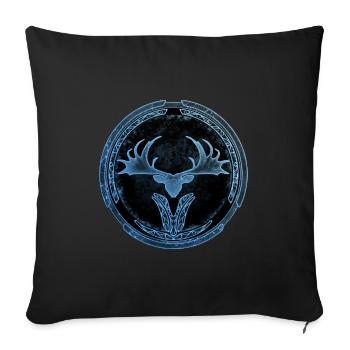 Megaloceros Deer Celtic - Sofa pillowcase 17,3'' x 17,3'' (45 x 45 cm) - black - Front