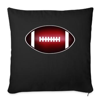 American Football - Housse de coussin décorative 45 x 45 cm - noir - Devant