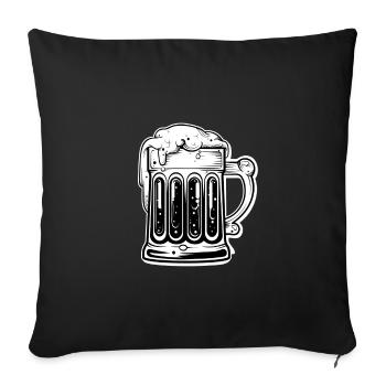 Juste de la bière. De la bière. De la bière. - Housse de coussin décorative 45 x 45 cm - noir - Devant