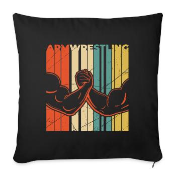 Armdrücken Bizeps muskulös Geschenk Fitness Sport - Sofakissenbezug 45 x 45 cm - Schwarz - Vorne
