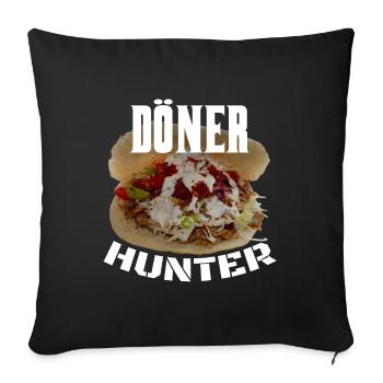 Chasseur de kebab - Housse de coussin décorative 45 x 45 cm - noir - Devant