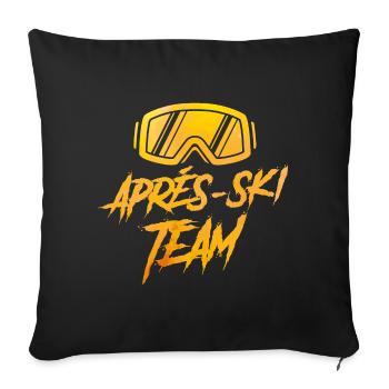 Apres ski goggles - Sofa pillowcase 17,3'' x 17,3'' (45 x 45 cm) - black - Front