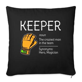 Goalie Description Goalkeeper Definition Synonym - Sofa pillowcase 17,3'' x 17,3'' (45 x 45 cm) - black - Front