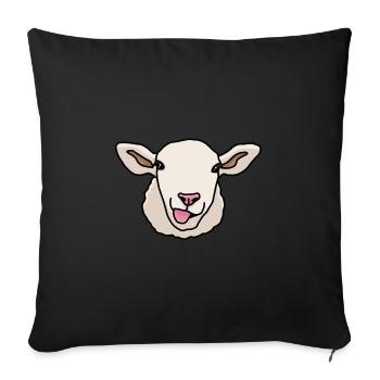Sheep - Sofa pillowcase 17,3'' x 17,3'' (45 x 45 cm) - black - Front