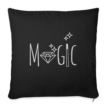 Magic - magic - spell - magician - Sofa pillowcase 17,3'' x 17,3'' (45 x 45 cm) - black - Front